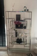 Wandkast zilver met glas, Ophalen, Minder dan 150 cm, 150 tot 200 cm, 25 tot 50 cm