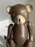 Vintage houten beertje met scharnieren, Ophalen of Verzenden, Zo goed als nieuw, Dier