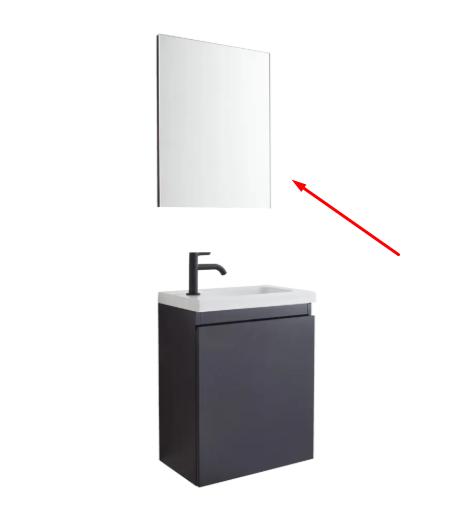 Allibert Fonteinmeubel Portopack - Zwart, Minder dan 50 cm, Spiegelkast, Nieuw, Ophalen of Verzenden