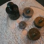 5 Oude gewichten ~  Mooie Antieke Staat, Antiek en Kunst, Antiek | Gereedschap en Instrumenten, Ophalen of Verzenden