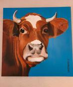Realistisch schilderij koe "Klaar" acryl op linnen, Antiek en Kunst, Ophalen