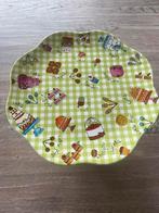 Taartplateau met Gebakjes Design, Porselein of Keramiek, Schaal, Ophalen of Verzenden, Zo goed als nieuw