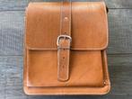 Vintage lederen schoudertas. Gemaakt in Italie., Ophalen of Verzenden, Nieuw, Bruin, Leer