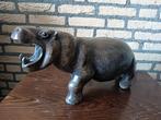 Groot mooi beeld Hippo/Nijlpaard uit Afrika, natuursteen, Ophalen, Zo goed als nieuw, Beeldje of Figuurtje