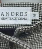 Wollen pied de poule rok Andres Maat 34, Kleding | Dames, Zwart, Ophalen of Verzenden, Zo goed als nieuw, Boven de knie