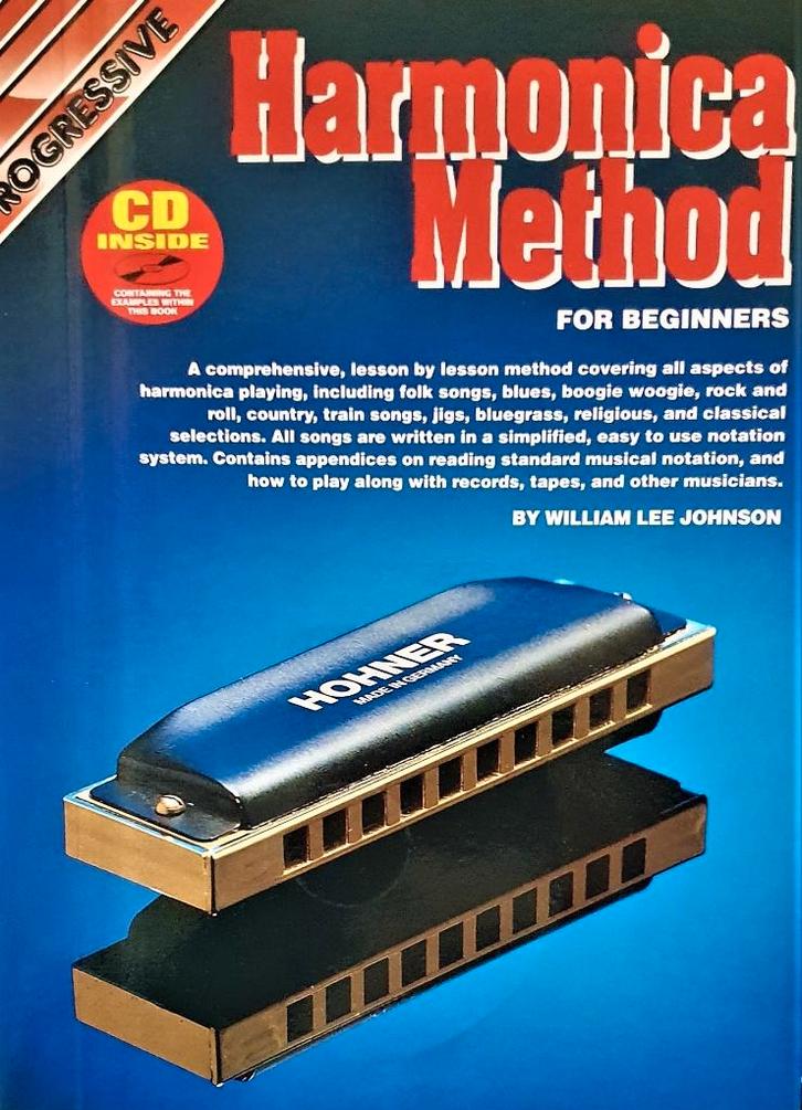 Bladmuziek / PROGRESSIVE HARMONICA METHOD FOR BEGINNERS + CD, Muziek en Instrumenten, Bladmuziek, Nieuw, Les of Cursus, Mondharmonica