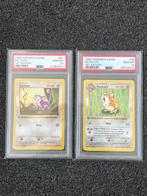 Pokémon PSA 10 1st edition Rattata & Raticate - Base set, Ophalen of Verzenden, Zo goed als nieuw, Losse kaart, Foil