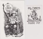 2 exlibris van Hans Kresse, Antiek en Kunst, Verzenden