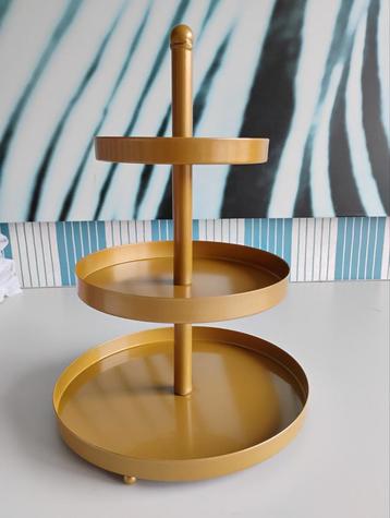 Gouden Serveerschaal - 3 Lagen beschikbaar voor biedingen