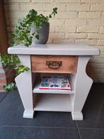 Brocante eiken kastje met lade - opgeknapt!, Huis en Inrichting, Tafels | Bijzettafels, Minder dan 55 cm, Gebruikt, Rechthoekig