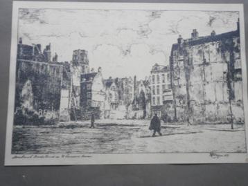 Vrij unieke Ets,/Litho Doorbraak Rodezand naar Laurenskerk  beschikbaar voor biedingen