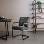 *ACTIE* Eetkamerstoel Civo Cognac Grijs Groen €179, NU €169,, Stoel Eetkamerstoel Stoelen Civo Groen Grijs Cognac, Nieuw, Leer