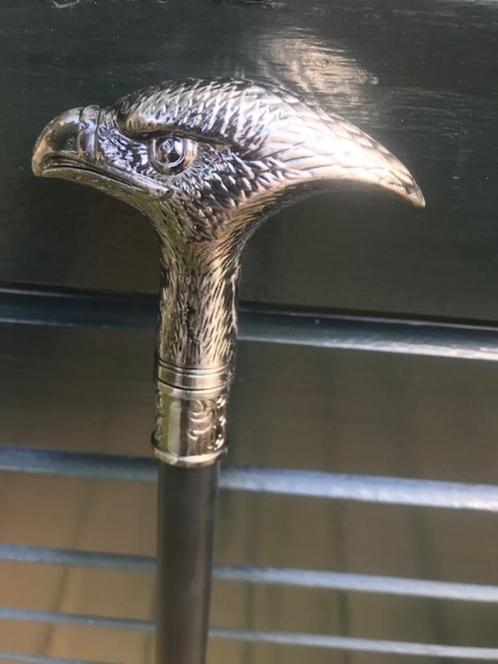 mooie metalen wandelstok, adelaarskop, Diversen, Wandelstokken, Zo goed als nieuw, Ophalen of Verzenden
