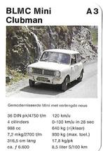 Kw3 autokaartje blmc mini clubman, Ophalen of Verzenden, Zo goed als nieuw, Auto's