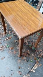 Vintage houten tafel 90x60 cm, Ophalen, Gebruikt, 50 tot 100 cm, Vintage