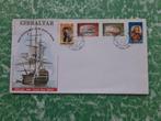 enveloppe FDC Gibraltar 4 zegels 1980, Ophalen of Verzenden, Envelop
