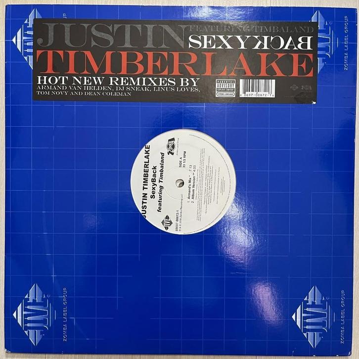 12” maxi : Justin Timberlake – SexyBack (2 x vinyl, remixes), Cd's en Dvd's, Vinyl Singles, Gebruikt, Maxi-single, Dance, 12 inch