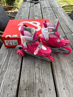 Roze set Inline Skates Meisje + Helm & Bescherming, Ophalen of Verzenden, Verstelbaar, Zo goed als nieuw, Kinderen