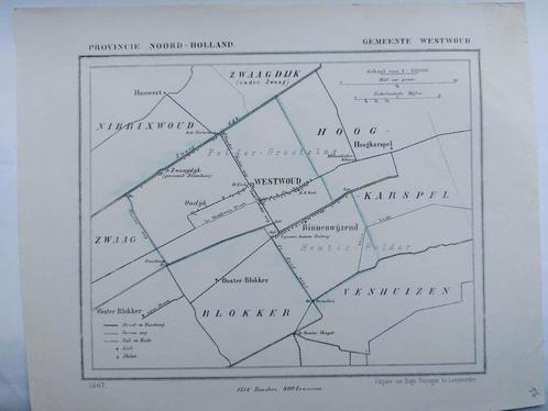 56 / Westwoud Hoogkarspel ooster Blokker Zwaagdijk, Antiek en Kunst, Kunst | Litho's en Zeefdrukken, Ophalen of Verzenden