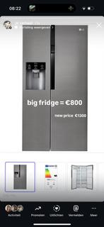 LG Amerikaanse Koelkast met IJsdispenser, Witgoed en Apparatuur, Gebruikt, 200 liter of meer, 60 cm of meer, Met vriesvak