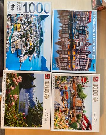 Puzzel Collectie - 4x 1000 stukjes beschikbaar voor biedingen