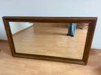 Grote Rechthoekige Spiegel met Gouden Lijst, Huis en Inrichting, Woonaccessoires | Spiegels, Gebruikt, 125 cm of meer, Ophalen of Verzenden