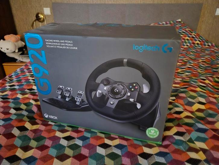 LOGITECH G920 Driving Force Racestuur, Spelcomputers en Games, Spelcomputers | Xbox | Accessoires, Zo goed als nieuw, Xbox Original