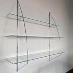wandmeubel van chroom en glas, Ophalen, 100 tot 150 cm, Minder dan 150 cm, 25 tot 50 cm
