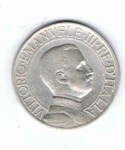 18-1375 Italie 1 lira 1910, Postzegels en Munten, Munten | Europa | Niet-Euromunten, Losse munt, Italië, Zilver, Verzenden
