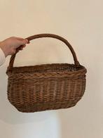 Rieten mand met handvat, Gebruikt, Mand, Rond, Ophalen of Verzenden
