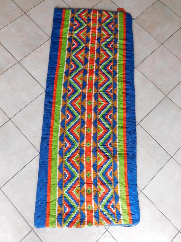 Vrolijke vintage slaapzak van Polydaun (Sweden) in blauw, or, Ophalen of Verzenden, Huis en Inrichting
