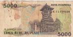 Indonesië 5000 rupiah 1986, Verzenden, Zuidoost-Azië, Los biljet