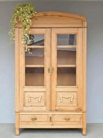 Grote antieke eiken Franse servieskast vintage meidenkast XL, Ophalen of Verzenden