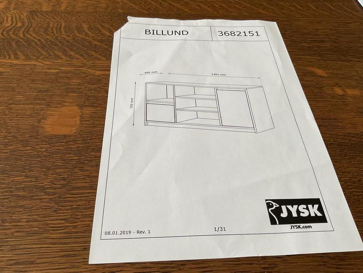Tv-kastje / Bergmeubel - JYSK BILLUND, Huis en Inrichting, Kasten | Televisiemeubels, Gebruikt, Minder dan 100 cm, 100 tot 150 cm