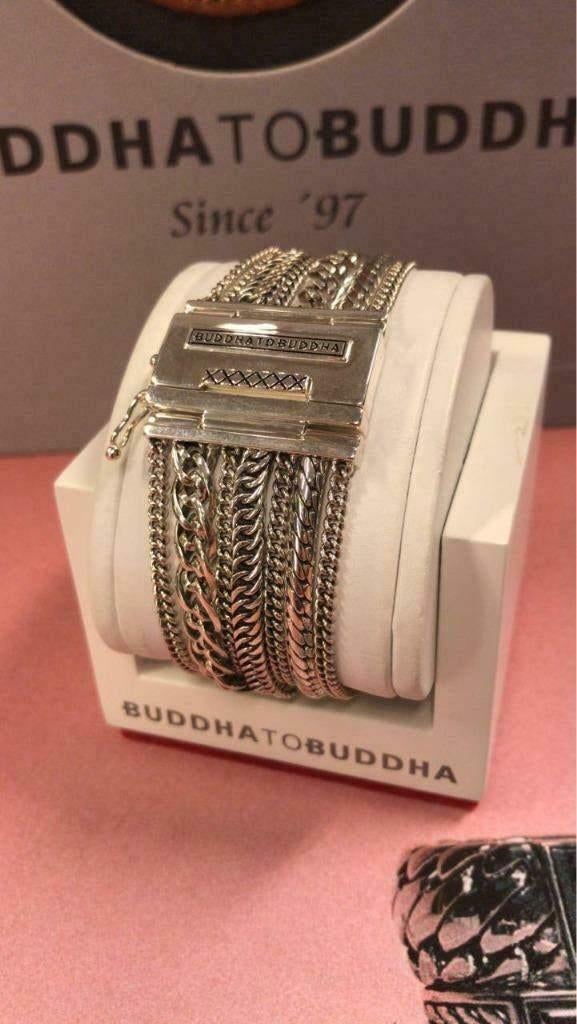 BUDDHA TO BUDDHA ARMBAND TYPE 124 F MULTI CHAIN NAT € 669,95, Sieraden, Tassen en Uiterlijk, Armbanden, Ophalen of Verzenden, Zo goed als nieuw