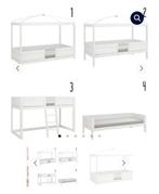 lifetime kidsrooms 4 in 1 bed met hemel en opbergmodule, Ophalen, Gebruikt, Eenpersoons, Hoogslaper