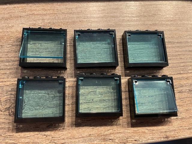 lego kozijnen zwart 1x4x3 met open slaande ramen (6), Kinderen en Baby's, Speelgoed | Duplo en Lego, Nieuw, Lego, Losse stenen