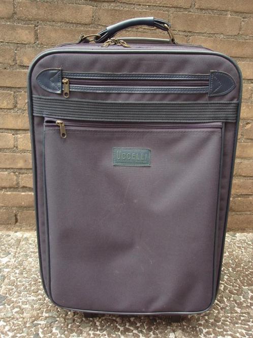 Donkerblauwe twee rol koffer, Sieraden, Tassen en Uiterlijk, Koffers, Zo goed als nieuw, Overige materialen, 50 tot 60 cm, 35 tot 45 cm