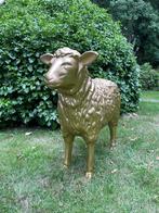 (Tuin)Beeld texel schaap, Goud eye catcher tuin, boerderij,, Ophalen, Nieuw, Kunststof, Dierenbeeld