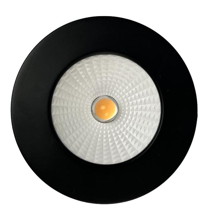 Meubel inbouwspot zwart LED 3w 12v DC, Huis en Inrichting, Lampen | Spots, Nieuw, Plafondspot of Wandspot, Metaal of Aluminium