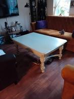 antieke eiken tafel, kleur is heel zacht krijtgroen, Huis en Inrichting, Tafels | Salontafels, Ophalen, Gebruikt, 100 tot 150 cm