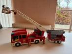 Playmobil brandweer ladderwagen met aanhanger, Ophalen of Verzenden, Zo goed als nieuw, Complete set