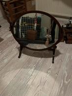Antieke Ovale Kaptafelspiegel met Houten Frame, Ophalen, Ovaal, 50 tot 100 cm, Minder dan 100 cm