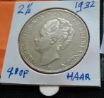 2 1/2 GULDEN WILHELMINA GROF HAAR KAVEL A, Postzegels en Munten, Munten | Nederland, Verzenden, Zilver, Koningin Wilhelmina, Losse munt