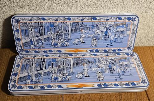 Delftsblauwe Stroopwafel blikken 30x10x2cm cadeau souvenirs!, Verzamelen, Blikken, Nieuw, Koek(jes), Overige merken, Ophalen of Verzenden