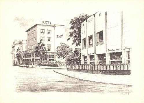 Hot. Bosch, Rembrandt Lounge Arnhem Tekening Brobbel, 129430, Verzamelen, Ansichtkaarten | Nederland, Ongelopen, Gelderland, Ophalen of Verzenden