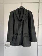 i635 Nieuw: echt-leren jasje mt. L blazer leer zwart jas, Maat 52/54 (L), Angelo Litrico, Zwart, Nieuw