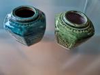 Gemberpotten ,Chinees, zeskantige met decoratie, geglazuurd,, Huis en Inrichting, Ophalen of Verzenden, Gebruikt