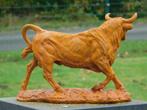 Beeld Stier - Gietijzer - Massief, Ophalen of Verzenden, Nieuw, Metaal, Dierenbeeld