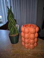 Vaas & gevlochten plantje met potje - €6, Ophalen of Verzenden